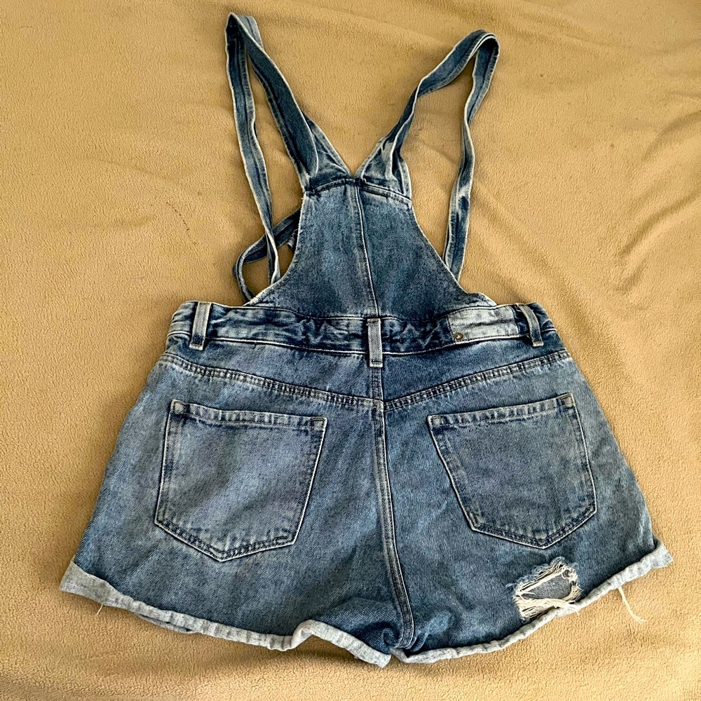 Jean overall shorts